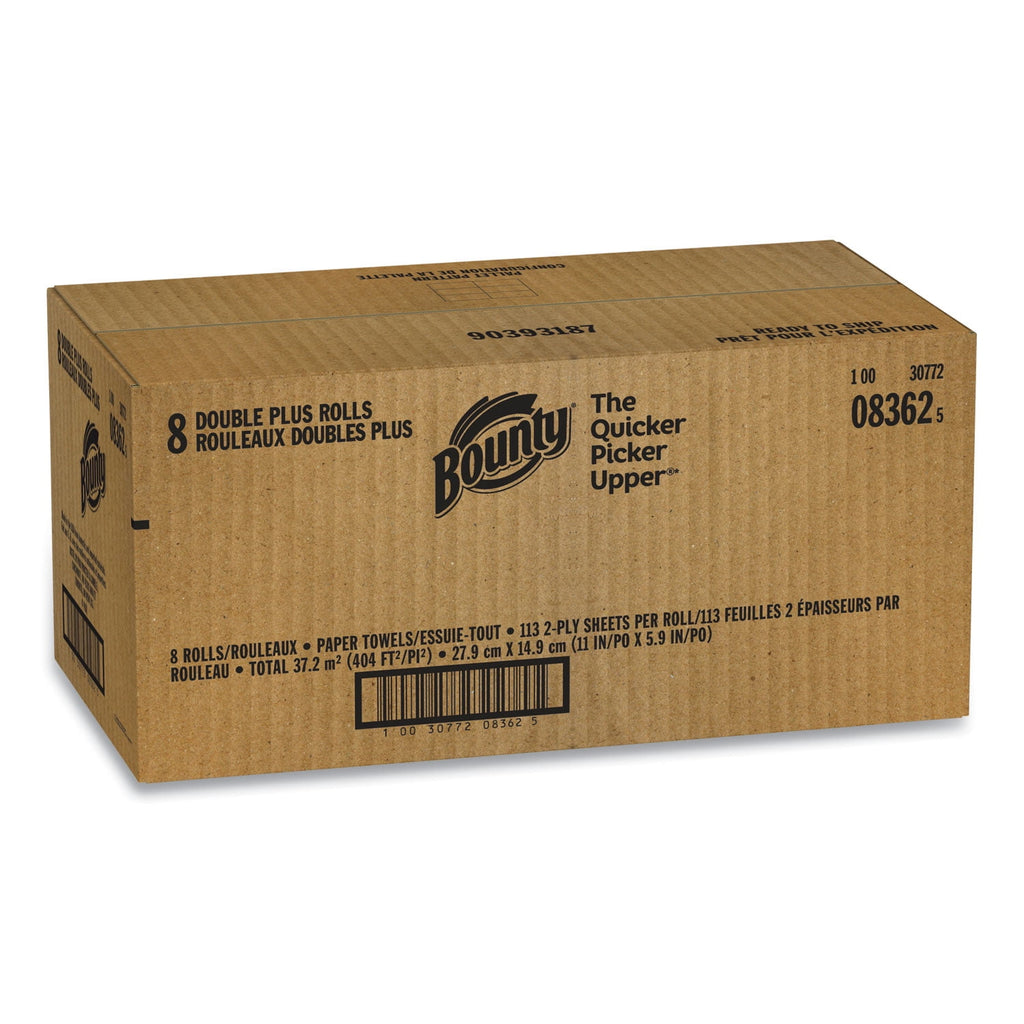 Select-a-Size Kitchen Roll Paper Towels, 2-Ply, White, 6 x 11, 113 Sheets/Roll, 2 Double Plus Rolls/Pack, 4 Packs/Carton | Bundle of 2 Cartons