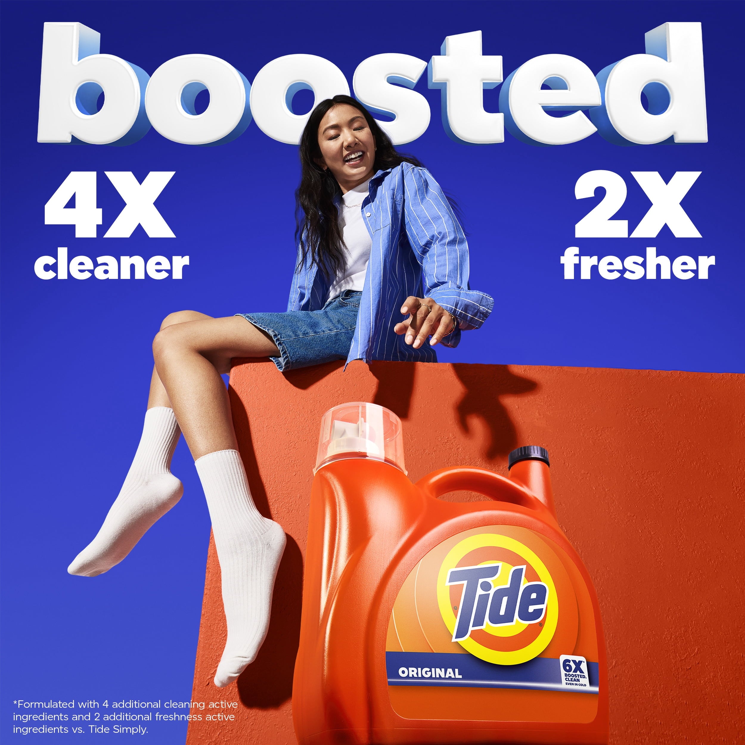 Tide Laundry Detergent Liquid with 6X Boosted Cleaning Power, Original Scent, 125 fl oz, 100 Loads