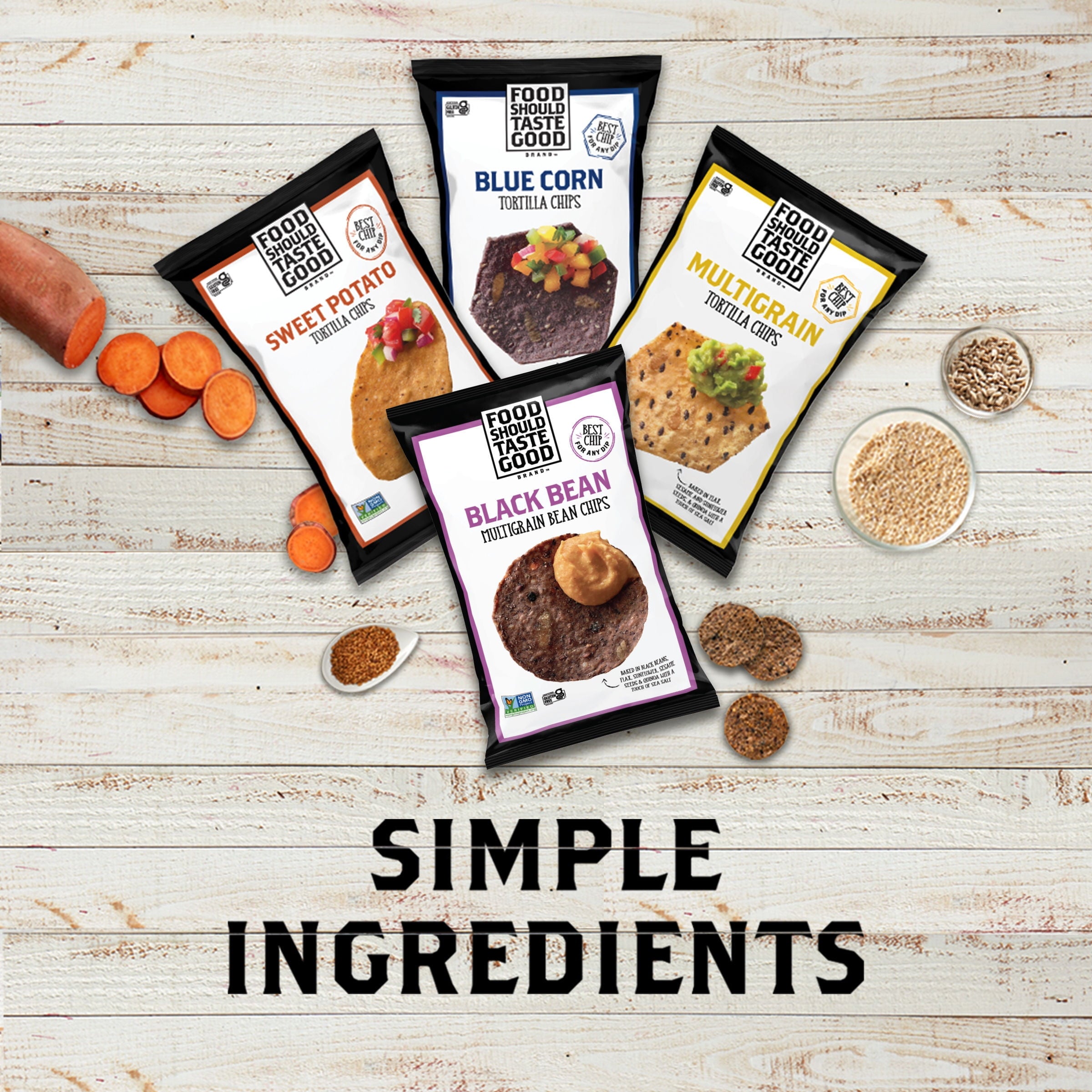 Food Should Taste Good Tortilla Chips, Sweet Potato, Gluten Free, 5.5 oz