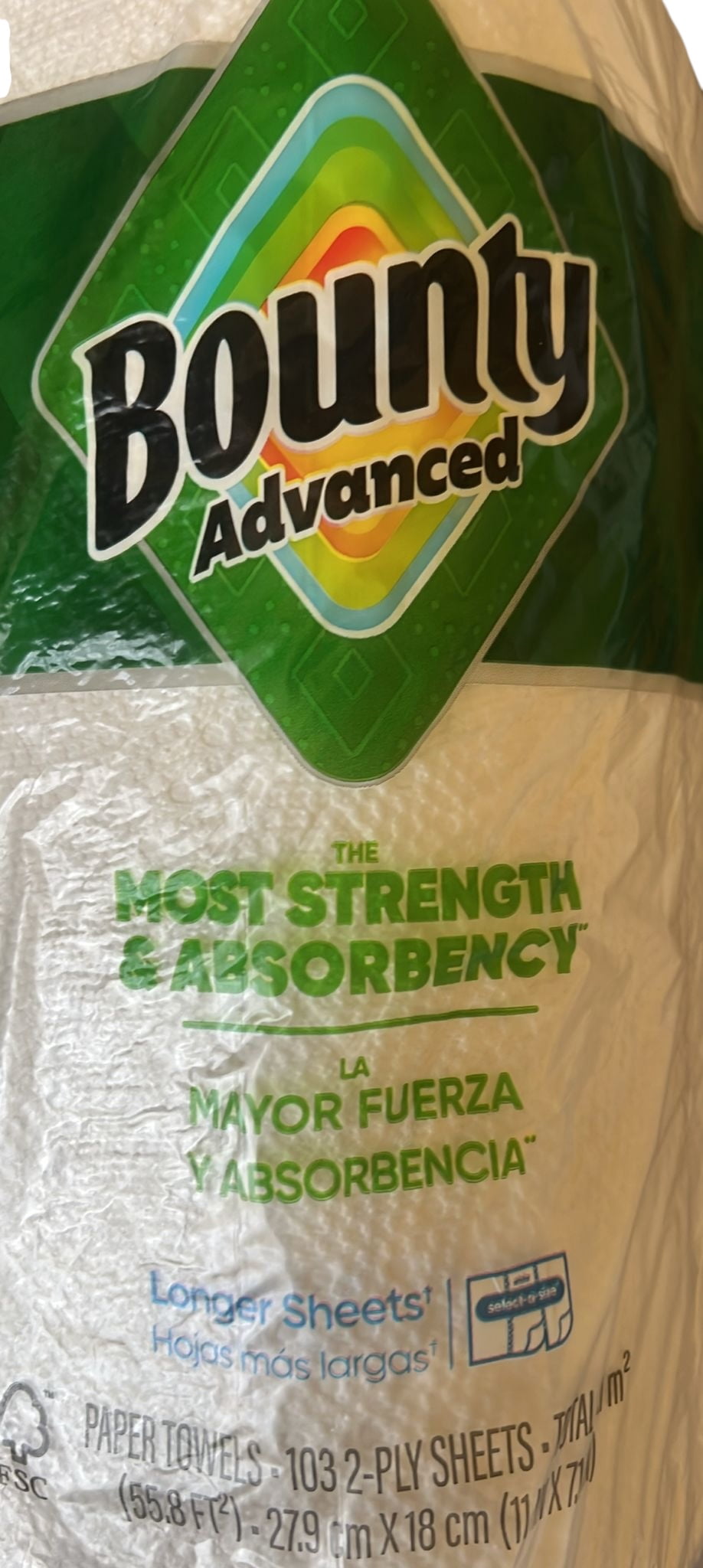 Bounty Longer Select A Size Paper Towel, 103 Sheets, 1 Pack