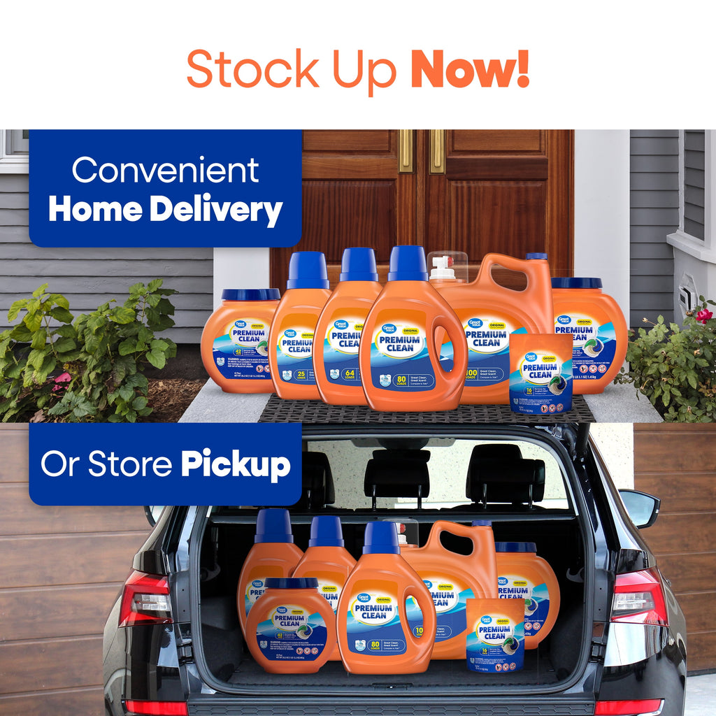 Great Value Premium Clean Original Laundry Detergent 34 fl oz, 25 loads