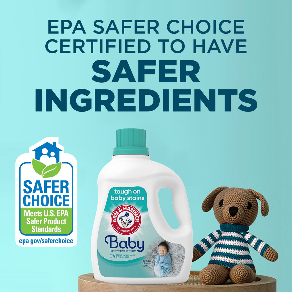ARM & HAMMER Baby Hypoallergenic Liquid Laundry Detergent, 77 loads 100.5 fl oz