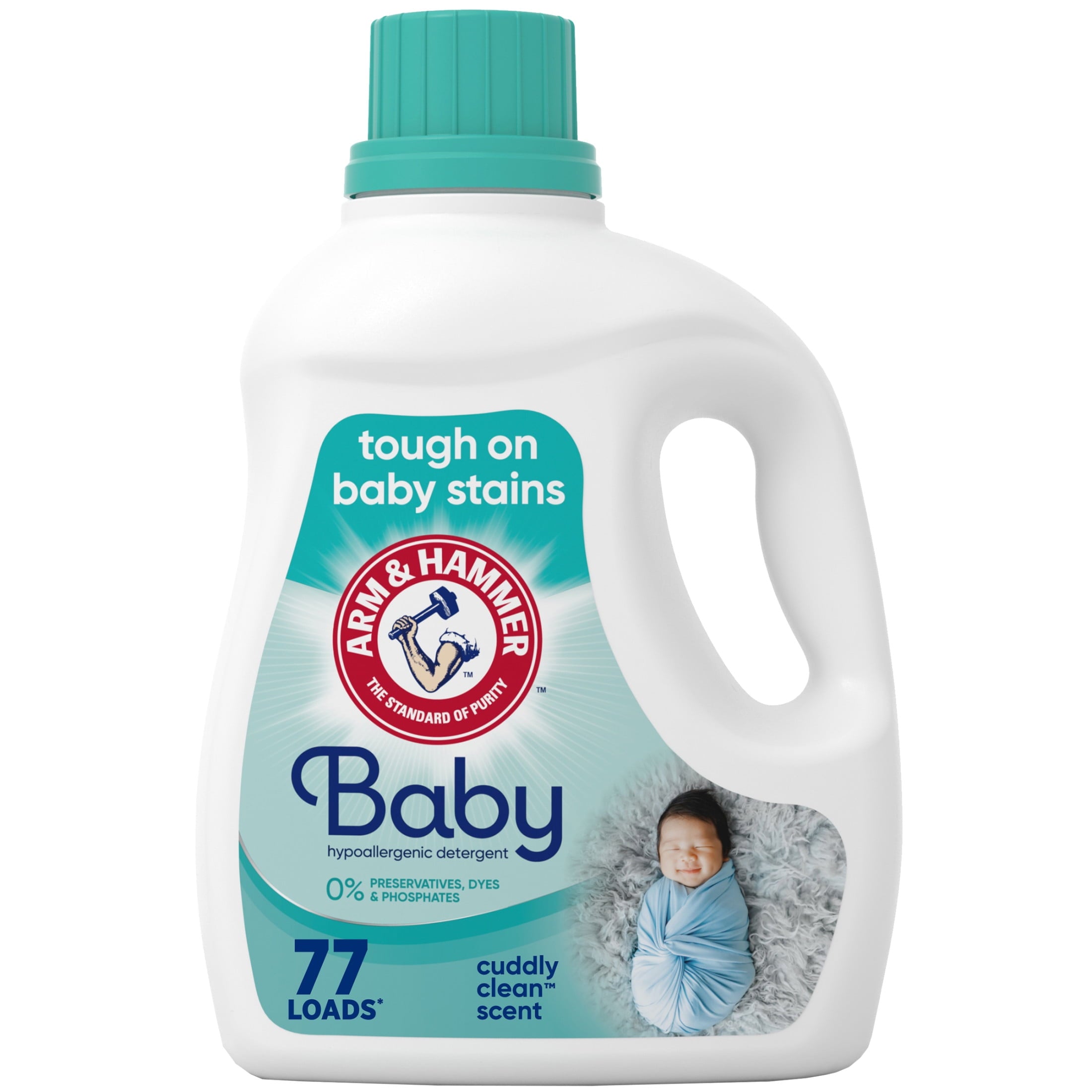 ARM & HAMMER Baby Hypoallergenic Liquid Laundry Detergent, 77 loads 100.5 fl oz