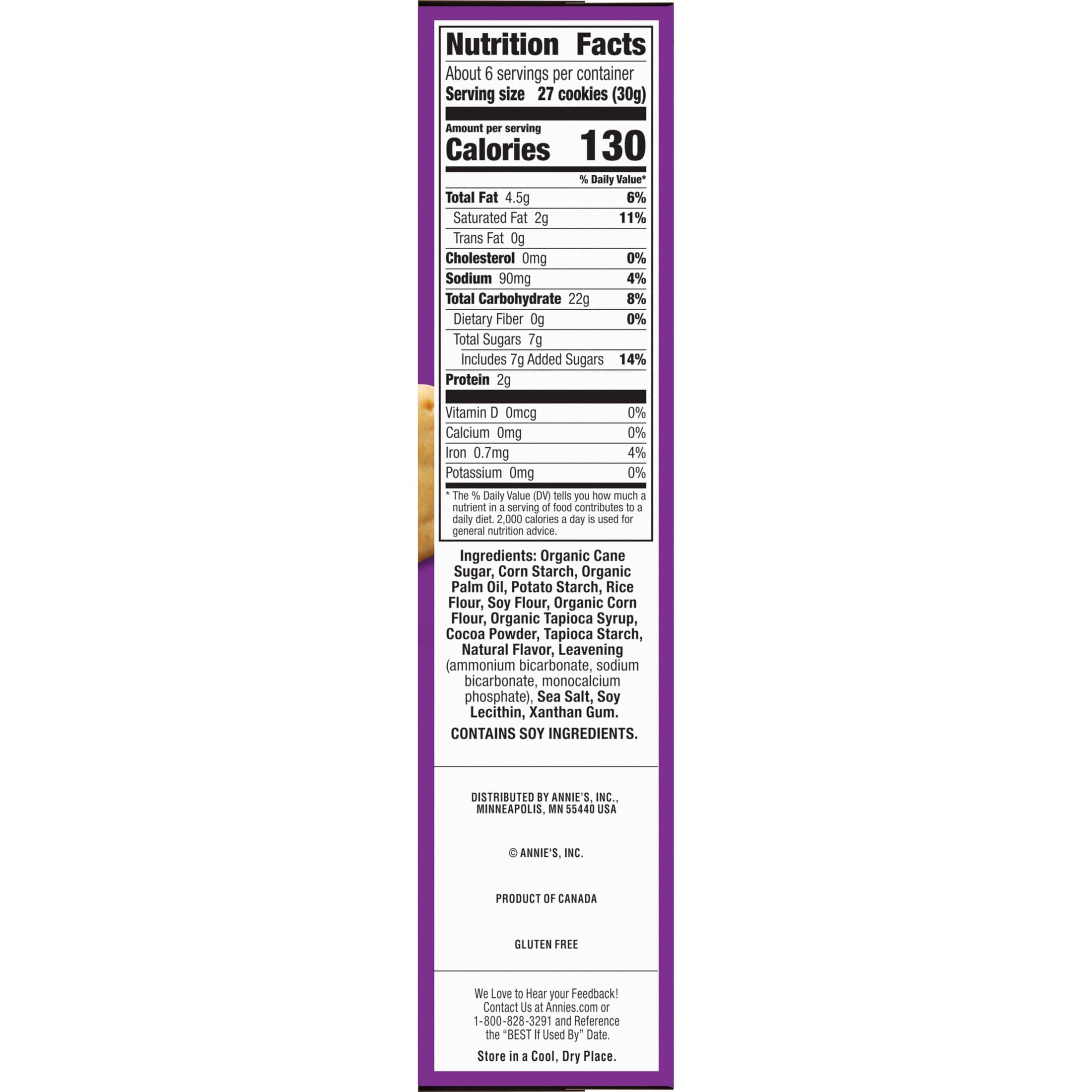 Annie's Gluten Free Cocoa and Vanilla Bunny Cookies, 6.75 oz