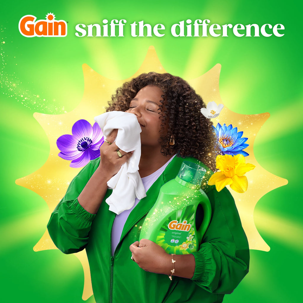 (2 pack) Gain Laundry Detergent Liquid, Now with Odor Defense, Original Scent, 81 fl oz, 61 Loads