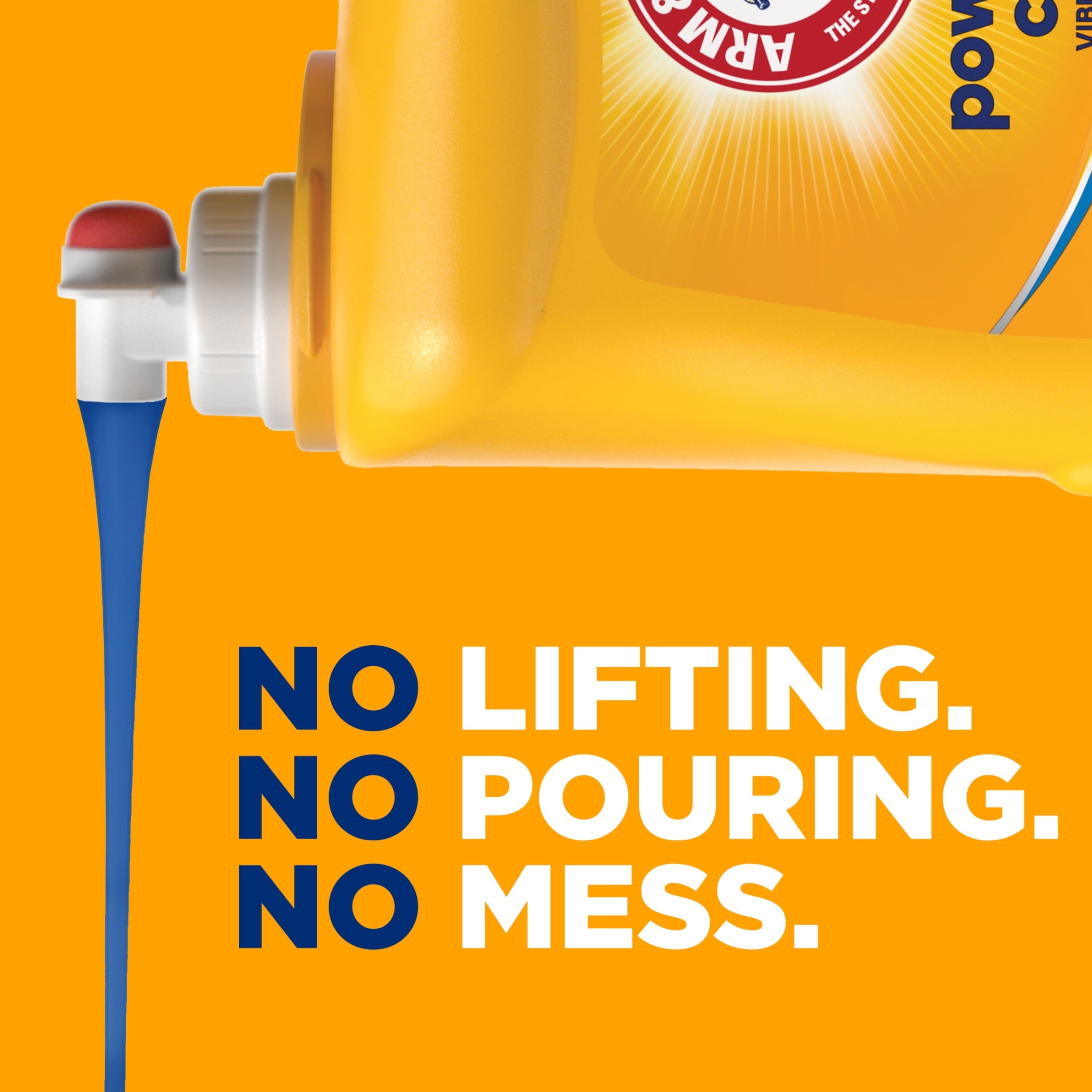 ARM & HAMMER Powerfully Clean Liquid Laundry Detergent Soap, Clean Burst, 200 fl oz, 200 Loads