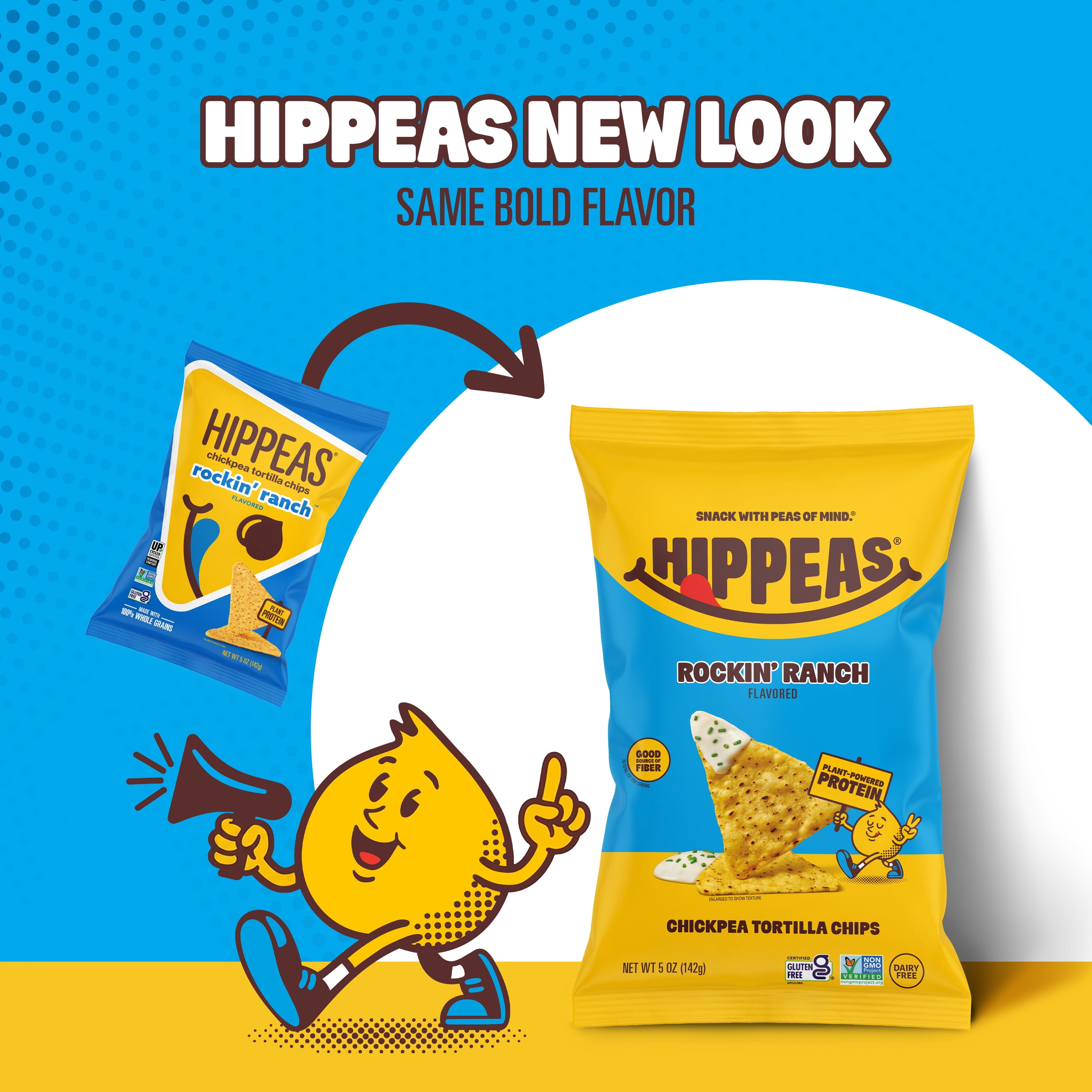 HIPPEAS Chickpea Tortilla Chips, Rockin' Ranch, Gluten Free, 3g Protein, 5 oz