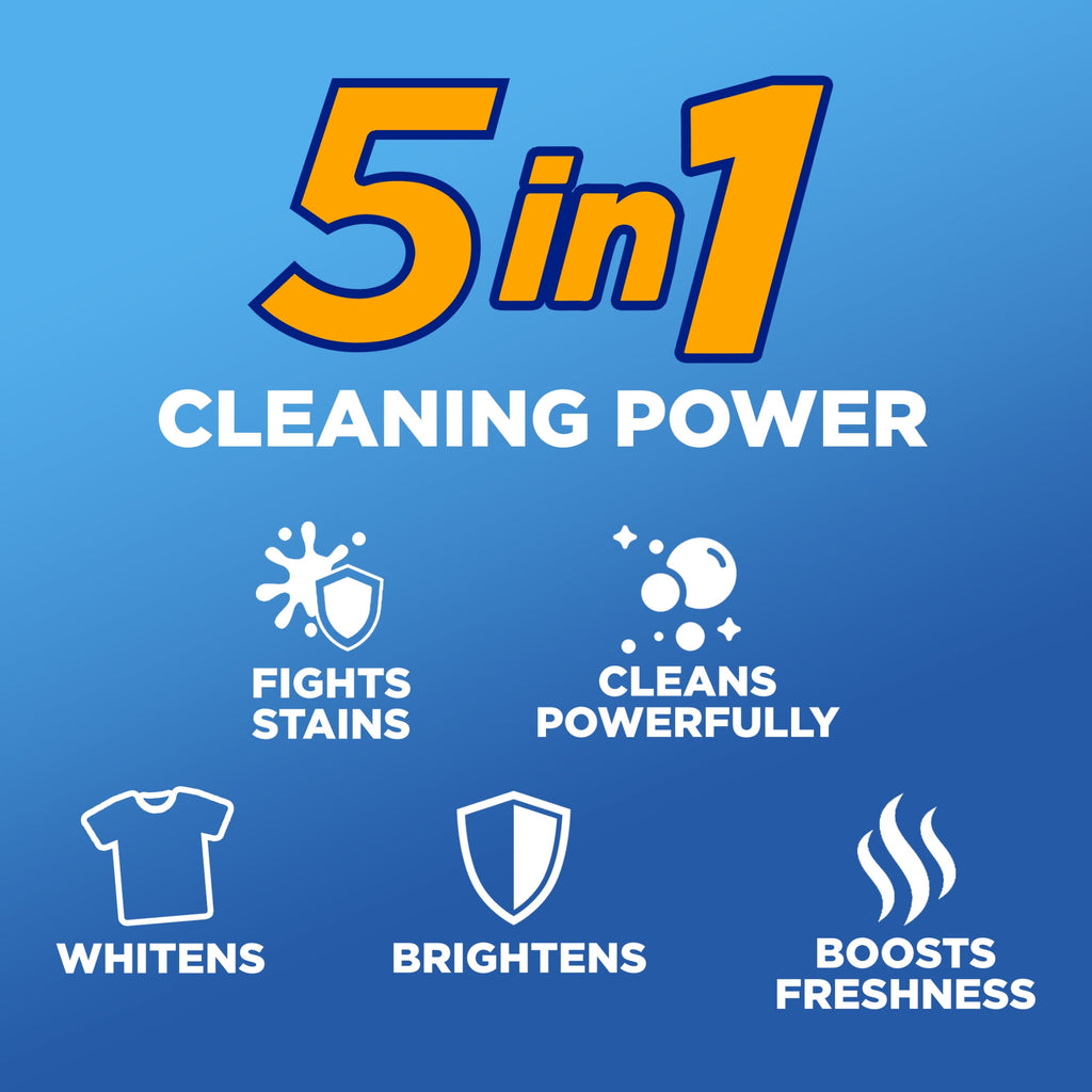 ARM & HAMMER Plus OxiClean Stain Fighters Liquid Laundry Detergent, Fresh Scent, 128 Loads