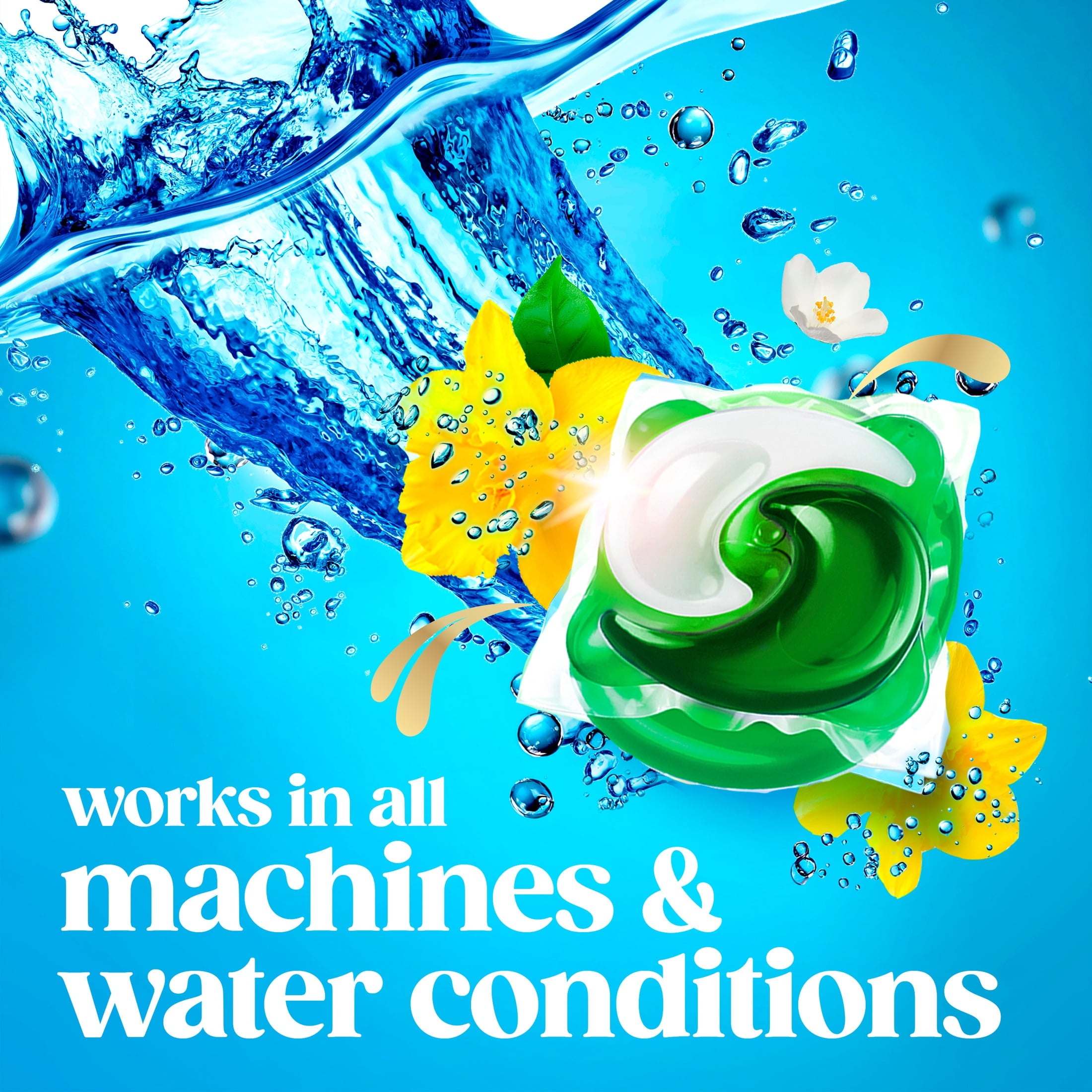 Gain Plus Flings Laundry Detergent Liquid Washing Pacs, Gain's Best All-In-One Clean, Original Scent, 32 Count