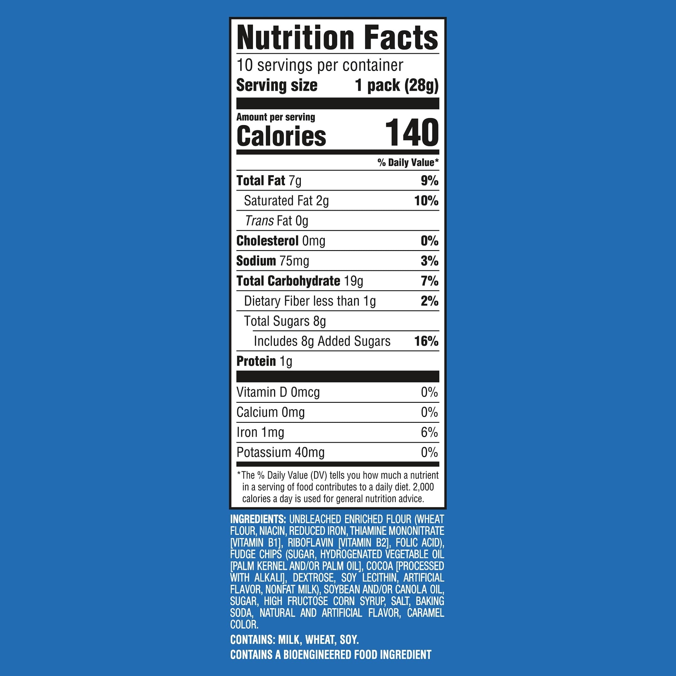 CHIPS AHOY! Minis Original Fudgy Chocolate Chip Cookies, 10 Snack Packs