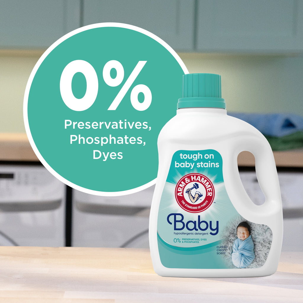 ARM & HAMMER Baby Hypoallergenic Liquid Laundry Detergent, 77 loads 100.5 fl oz