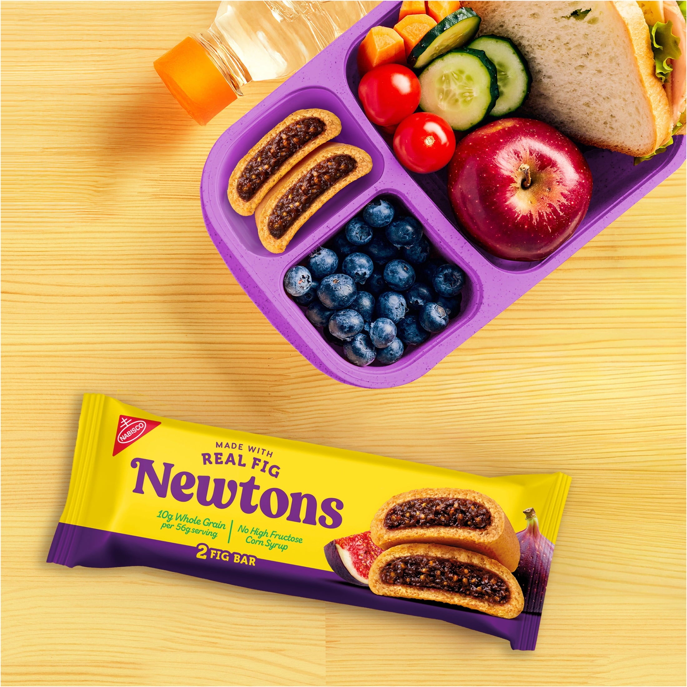 NEWTONS Soft Baked Real Fruit Fig Bars, Fig Cookies, 10 Snack Packs (2 Cookies Per Pack)