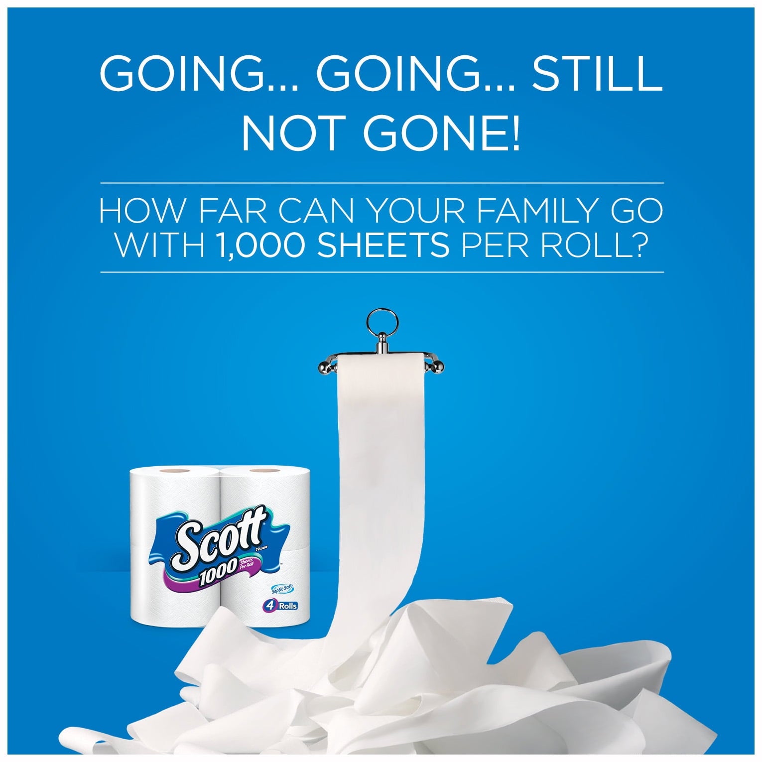 Scott 1000 Toilet Paper, 20 Rolls, 1,000 Sheets Per Roll (20,000 Total)