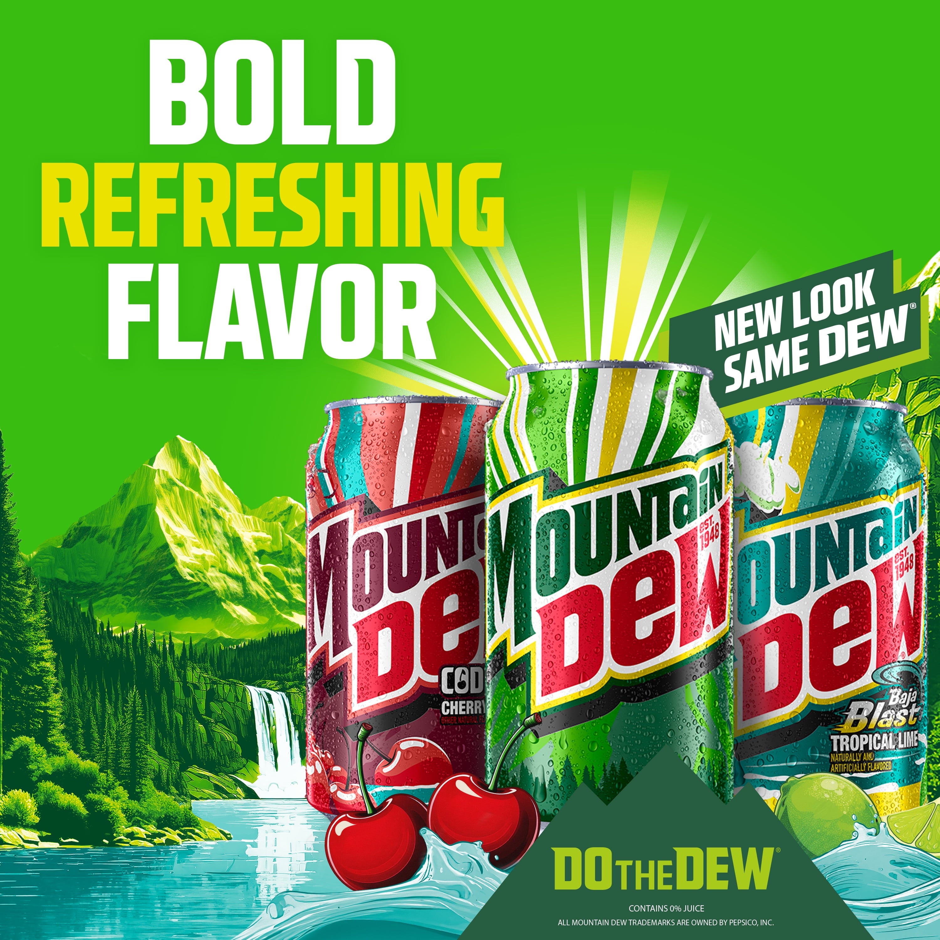 Mountain Dew Citrus Soda, 12 fl oz 24 Pack Cans