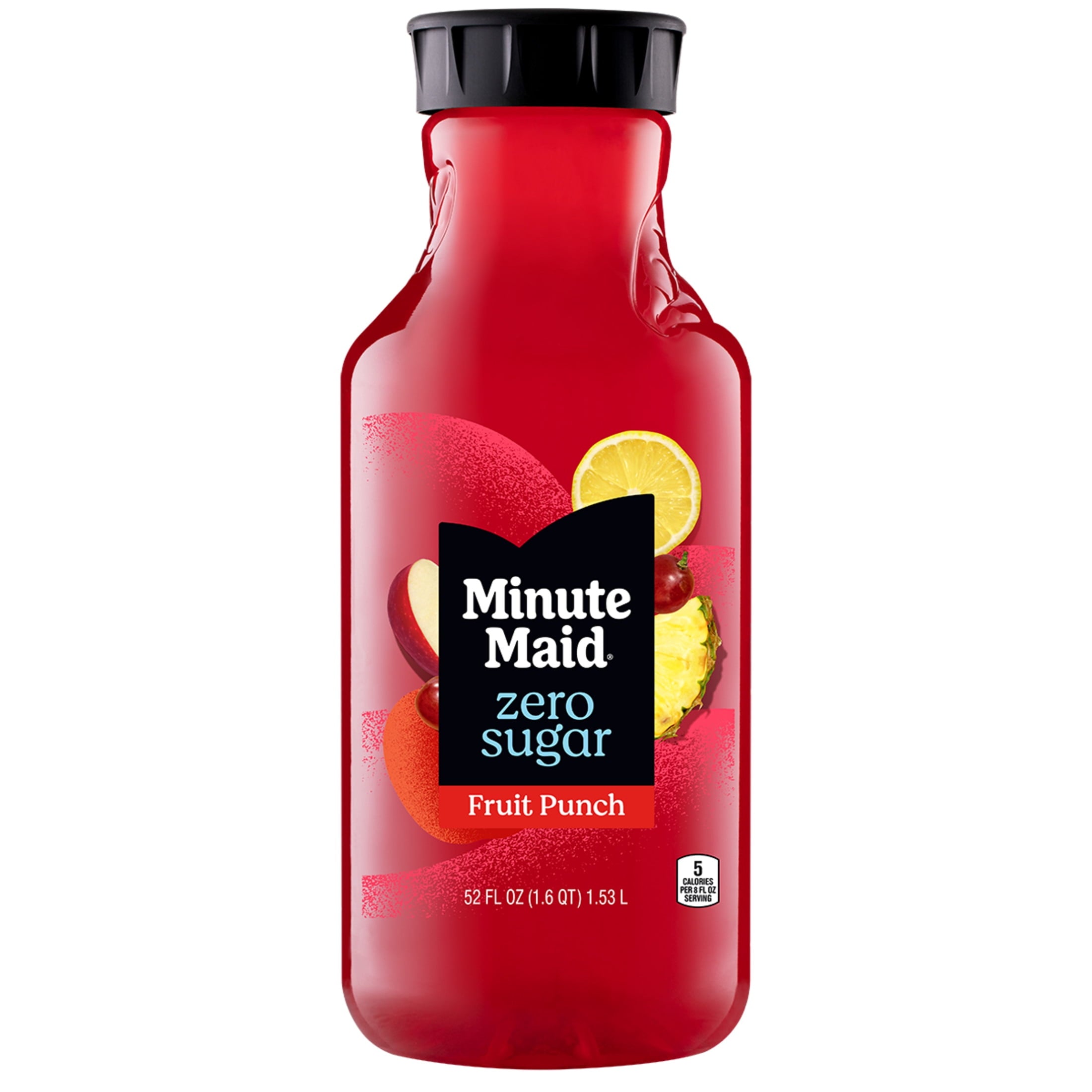 Minute Maid Zero Sugar Fruit Punch Juice Drink Bottle, 52 fl oz