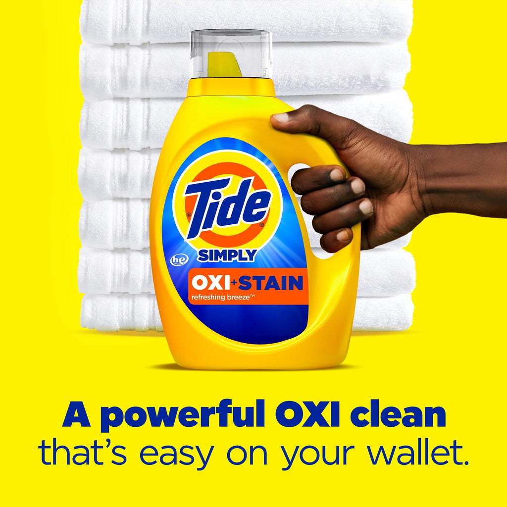 Tide Simply Oxi Boost + Ultra Stain Release, Refreshing Breeze, 22 Loads, 31 fl oz