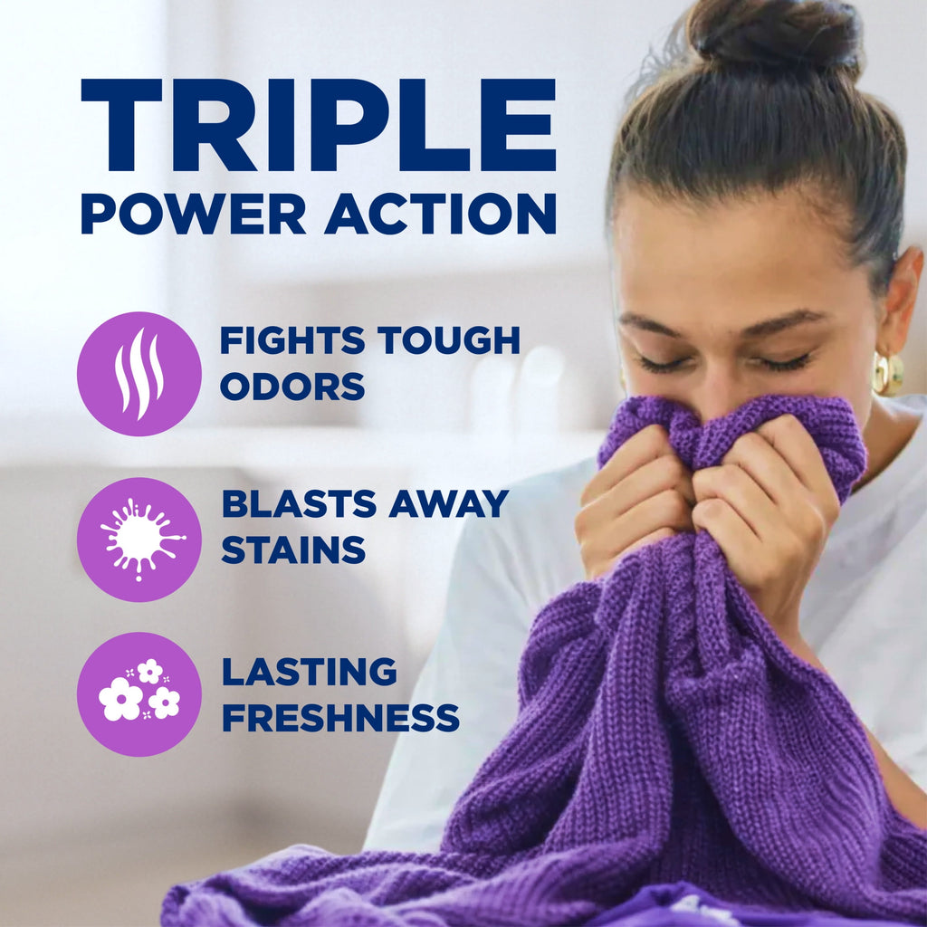 ARM & HAMMER Plus OxiClean with Odor Blasters Liquid Laundry Detergent, Fresh Burst, 200.2 Fl Oz