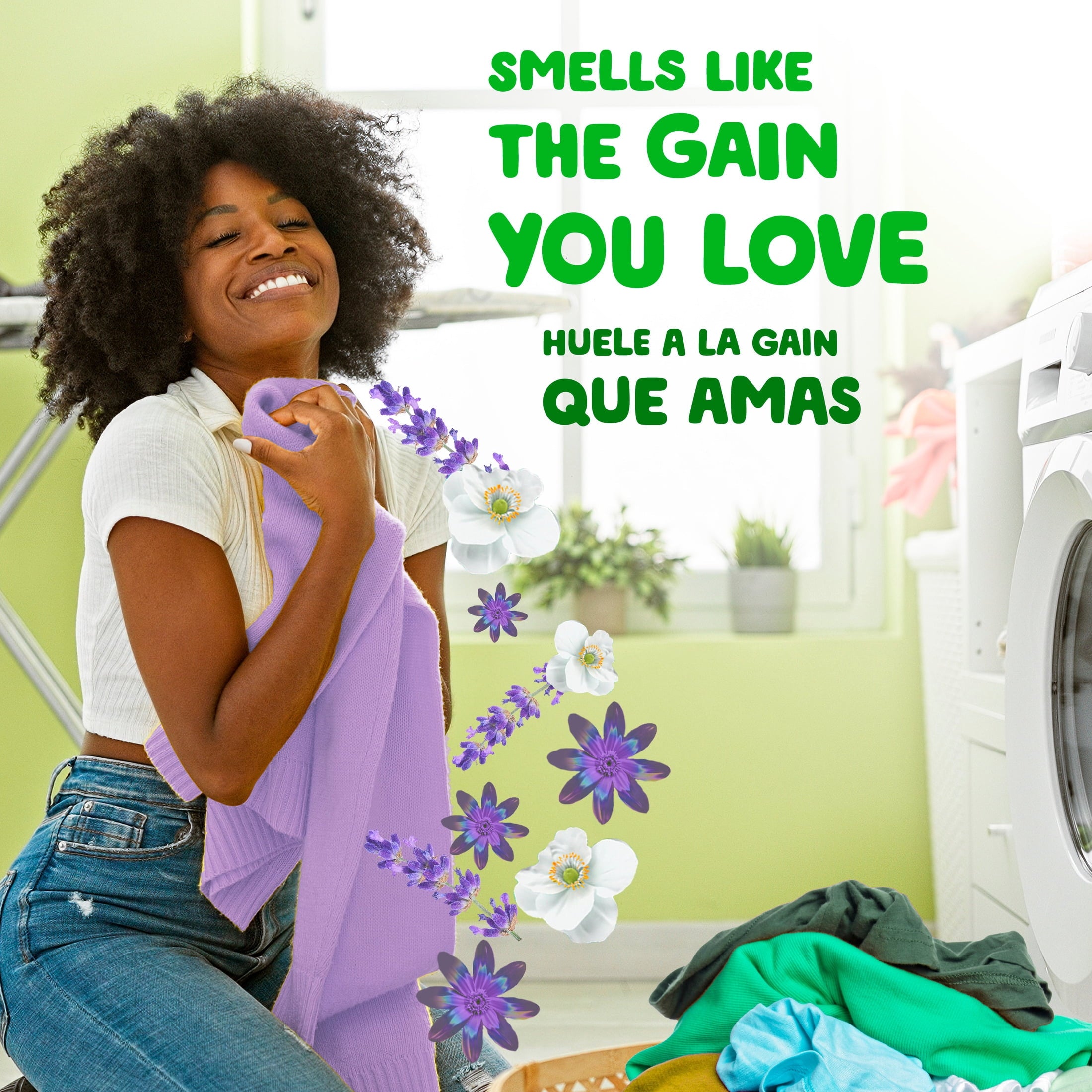 Gain Powder Laundry Detergent, Lavender Scent, 123 oz, 133 Loads