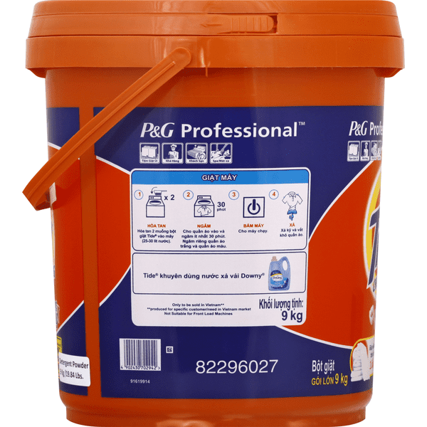 Professional Laundry Detergent Powders with Downy Bucket, 8.5 kg