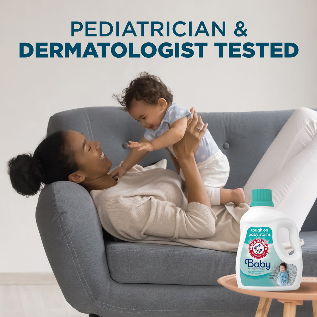 ARM & HAMMER Baby Hypoallergenic Liquid Laundry Detergent, 77 loads 100.5 fl oz