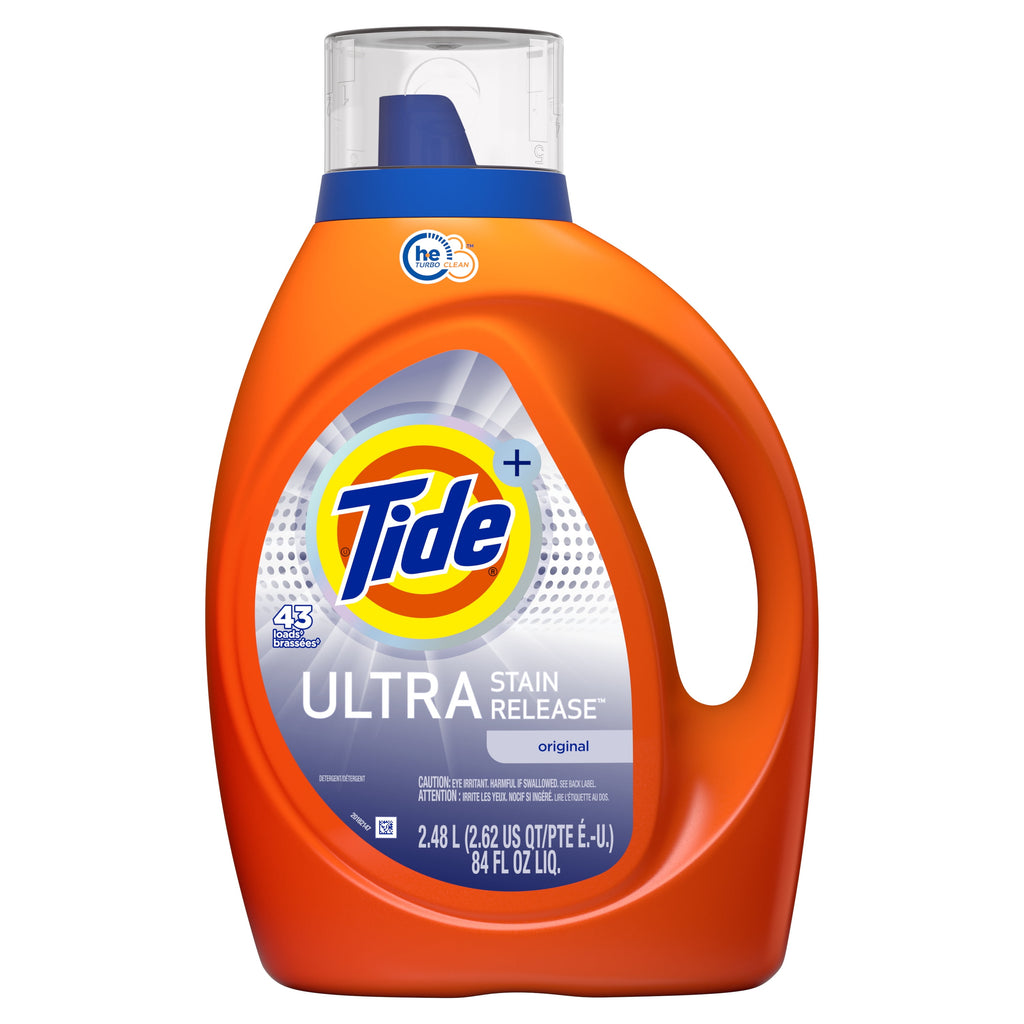 Tide Ultra Stain Release Liquid Laundry Detergent, Original Scent, 84 fl oz, 43 Loads