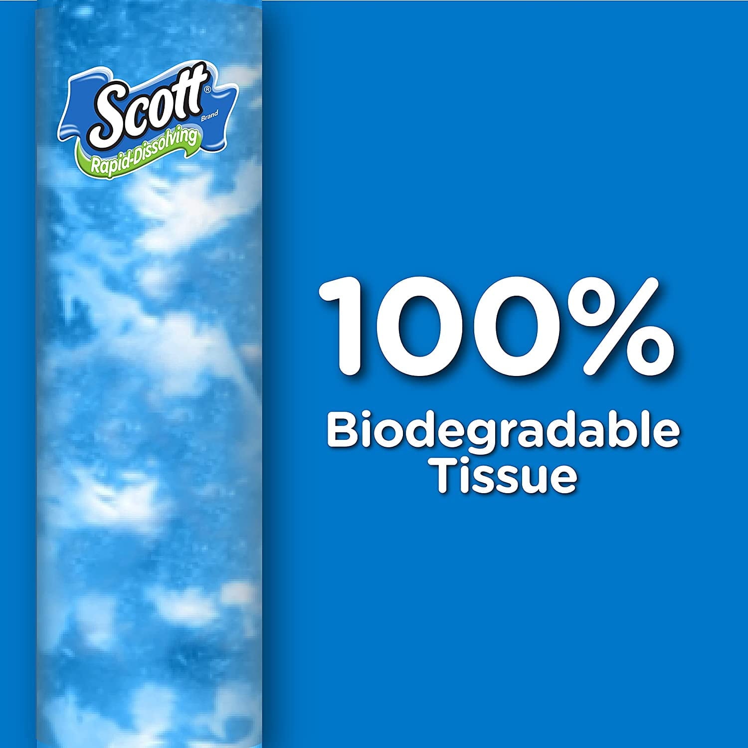 Scott Rapid-Dissolving Toilet Paper for RVs & Boats, 48 Double Rolls (6 Packs of 8 Rolls)