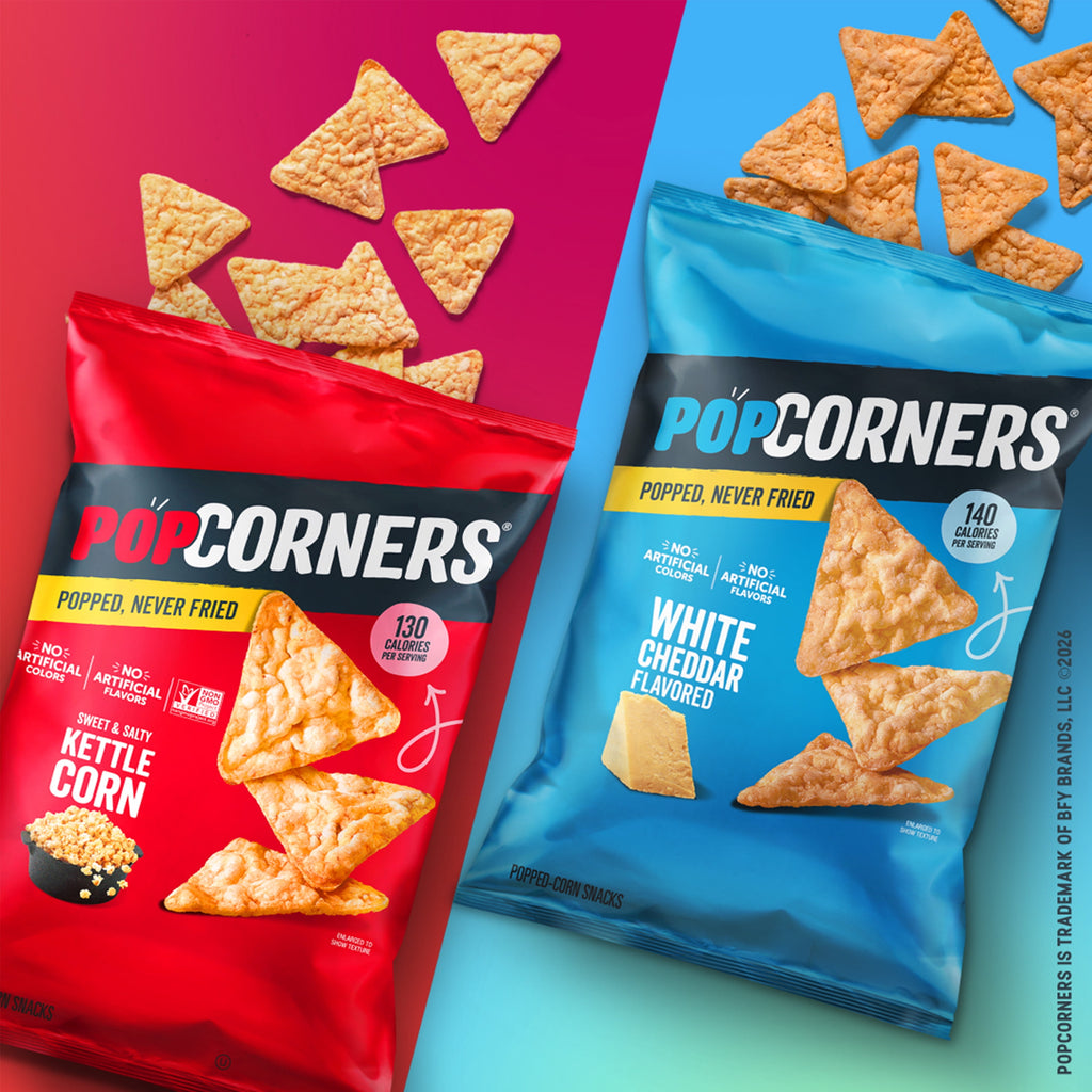 PopCorners Popped Corn Snack Chips, 3 Flavor Variety Pack, 15 Count Multipack