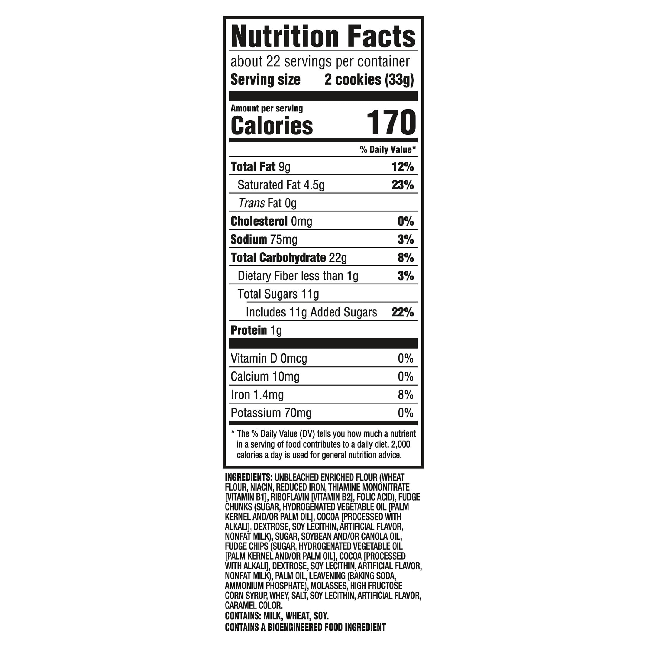 CHIPS AHOY! Chunky Fudgy Chocolate Chip Cookies, Party Size, 24.75 oz