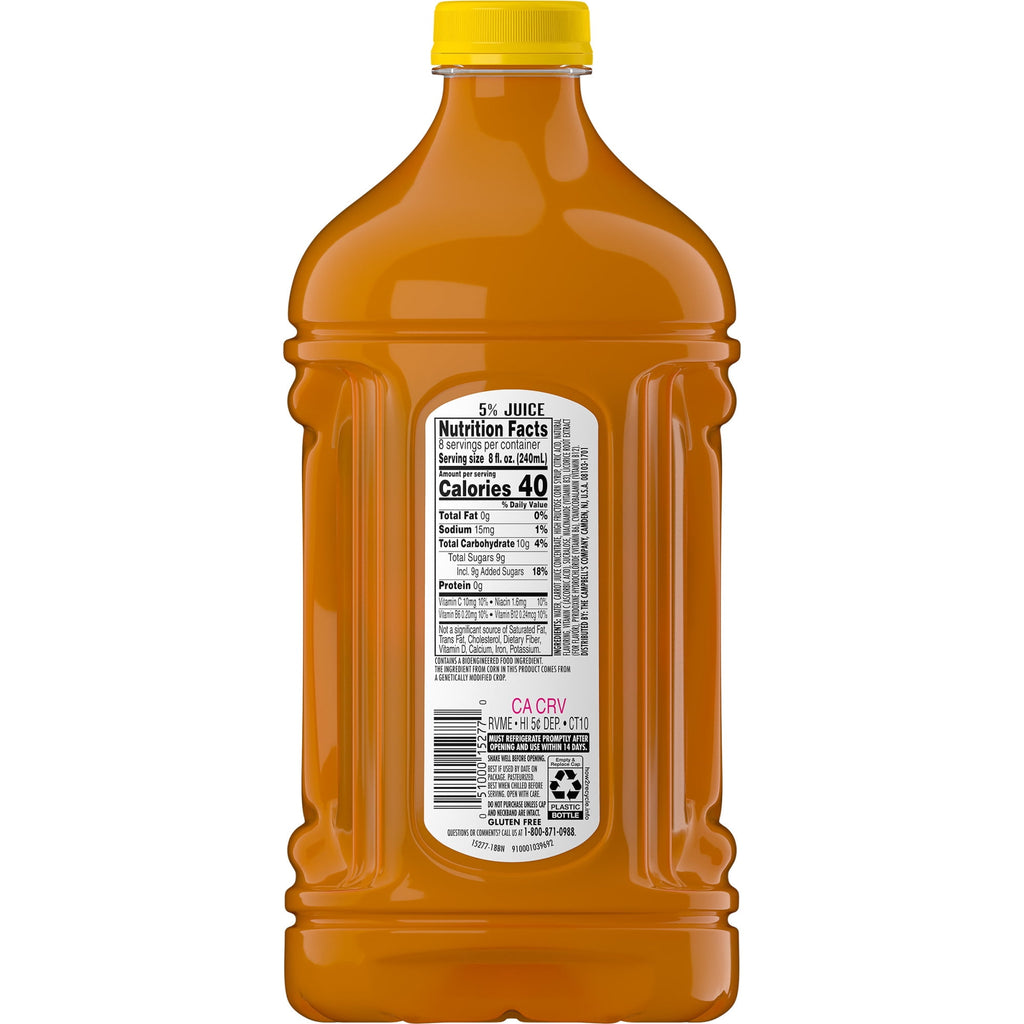 V8 Splash Mango Peach Flavored Beverage, 64 fl oz Bottle