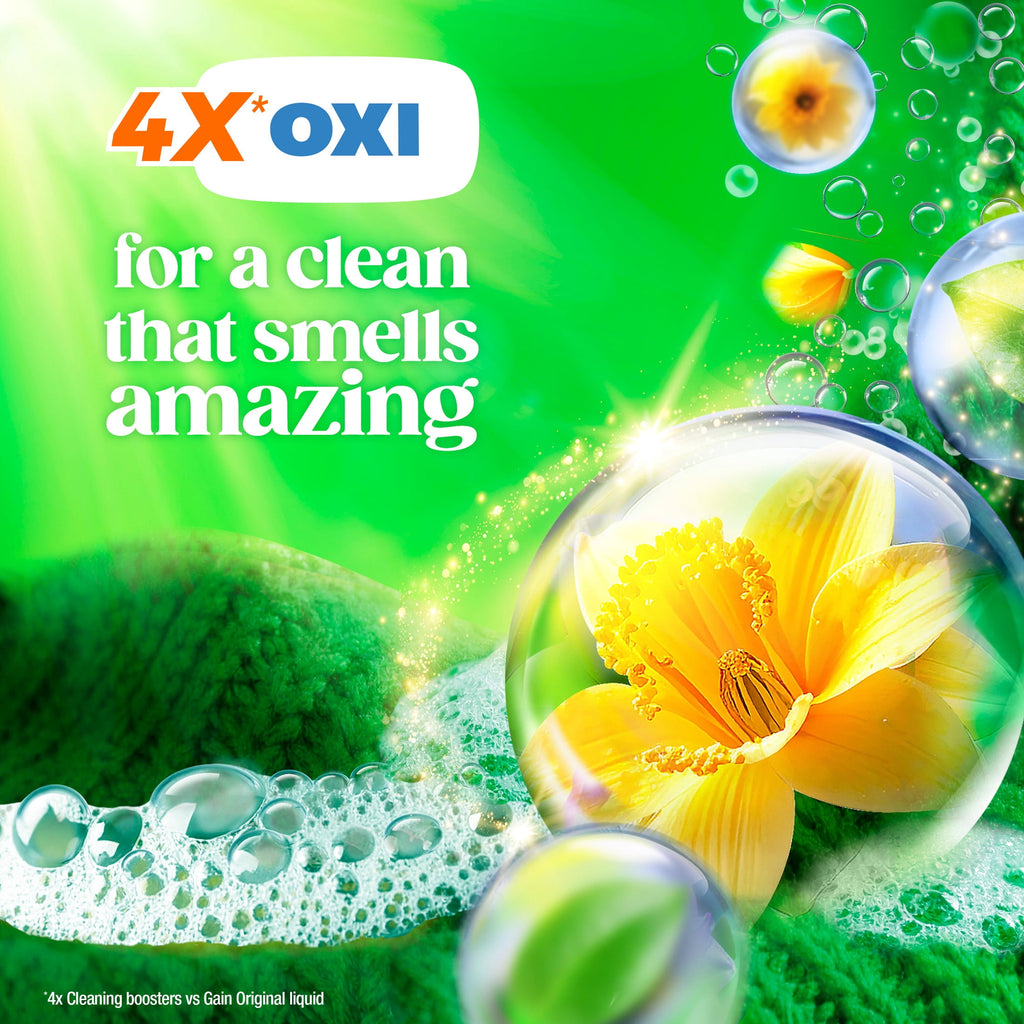Gain Plus Flings Laundry Detergent Liquid Washing Pacs, Gain's Best All-In-One Clean, Original Scent, 18 Count