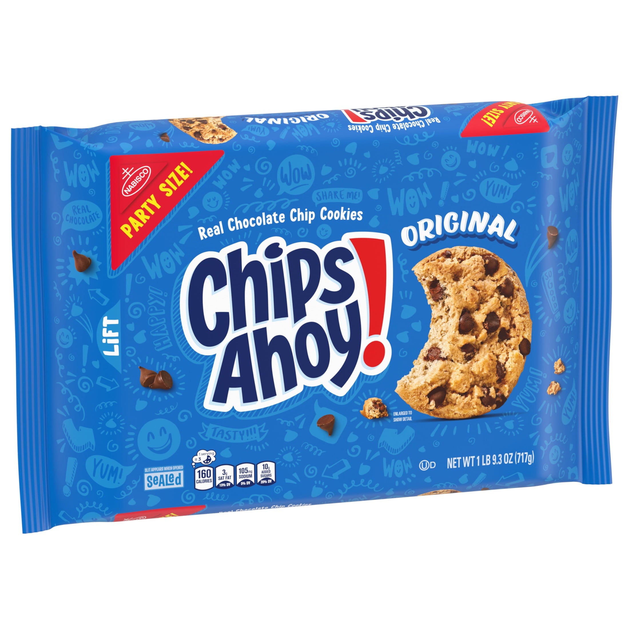 CHIPS AHOY! Original Chocolate Chip Cookies, Party Size, 25.3 oz