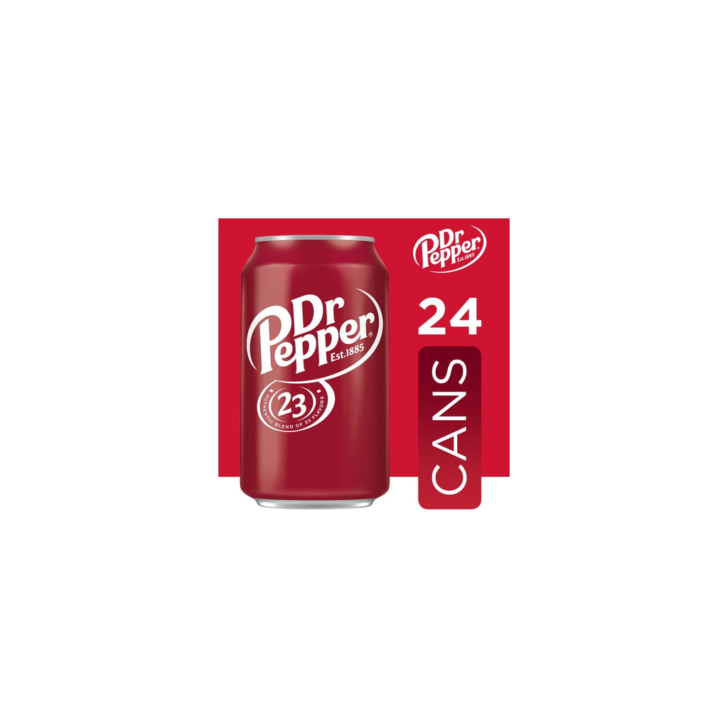 Dr Pepper Soda Pop, 12 fl oz, 24 Pack Cans