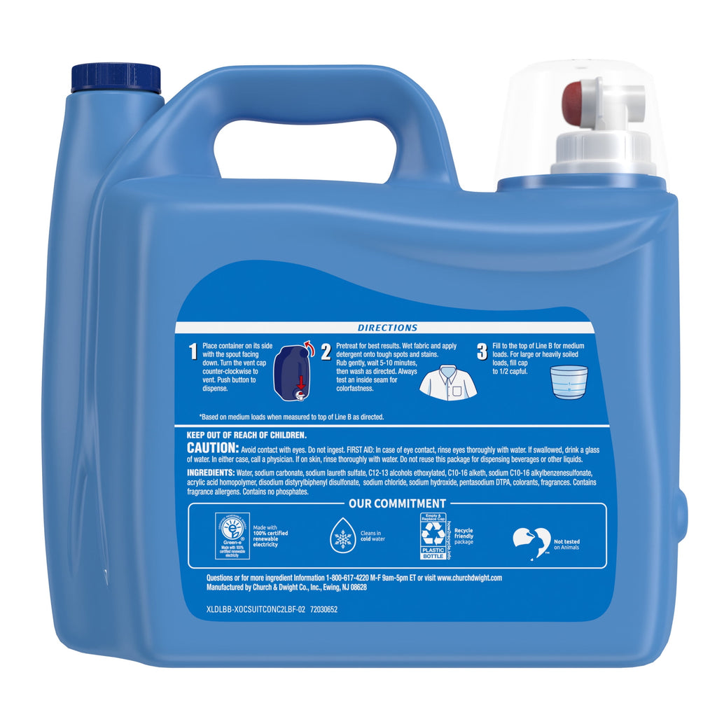 XTRA Laundry Detergent Liquid Plus Odor Blasters, 131 Loads, 203.1 Fl Oz