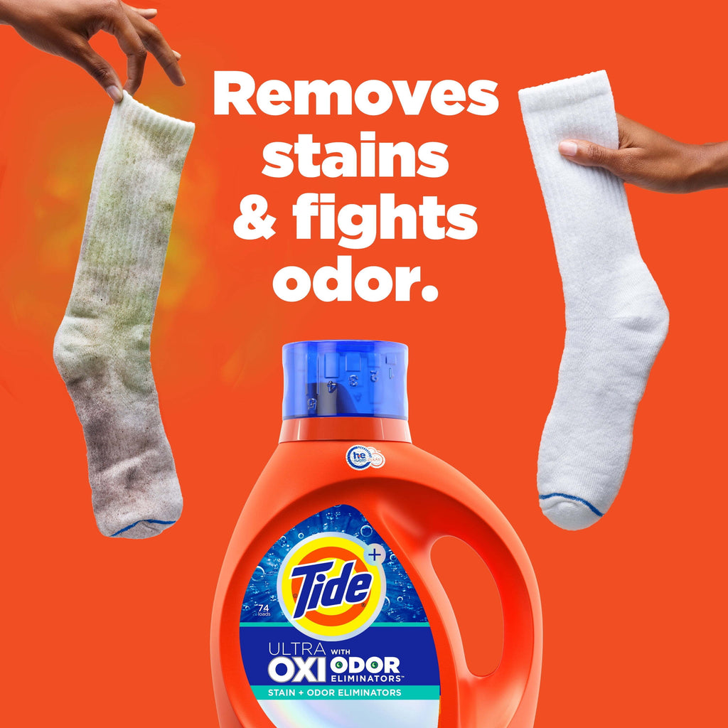 Tide Ultra OXI with Odor Eliminators Liquid Laundry Detergent, 59 Loads, 84 fl oz