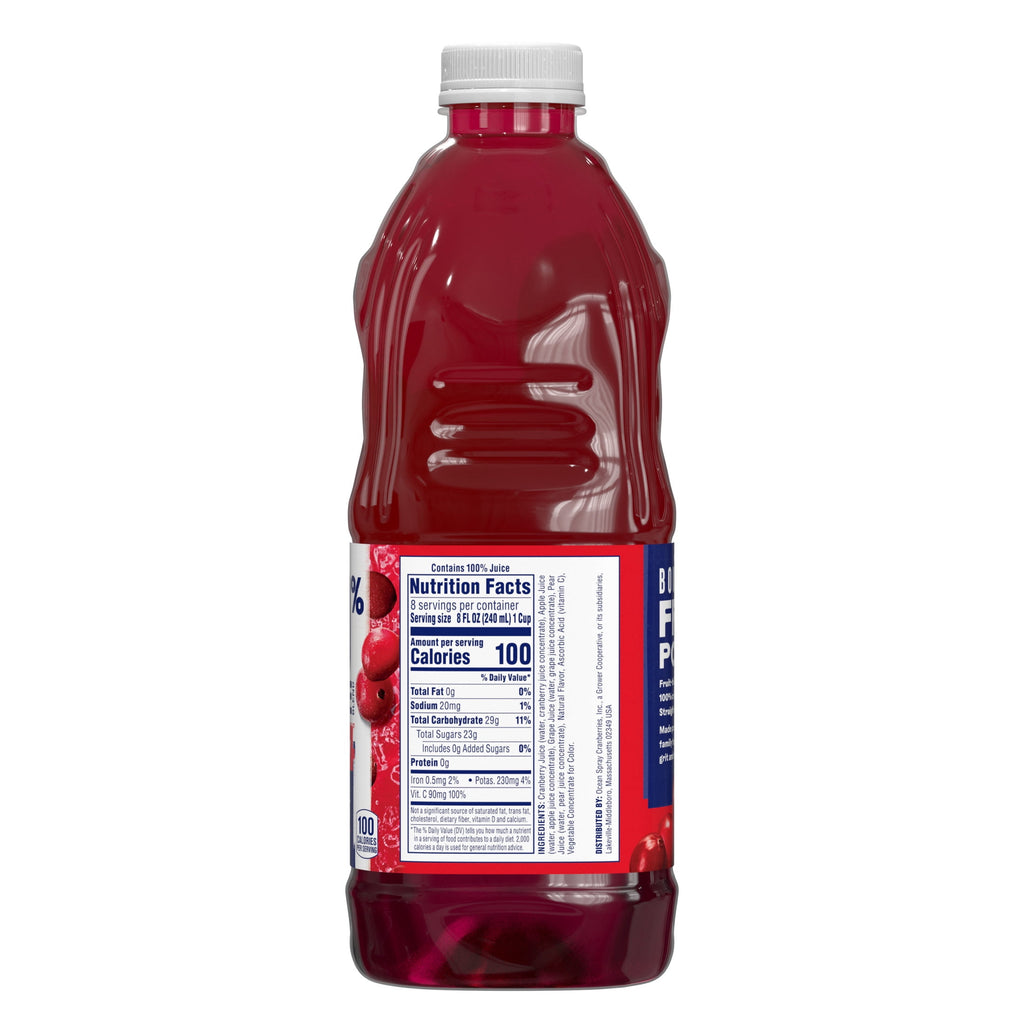 Ocean Spray® 100% Juice Cranberry Juice Blend, 64 fl oz Bottle