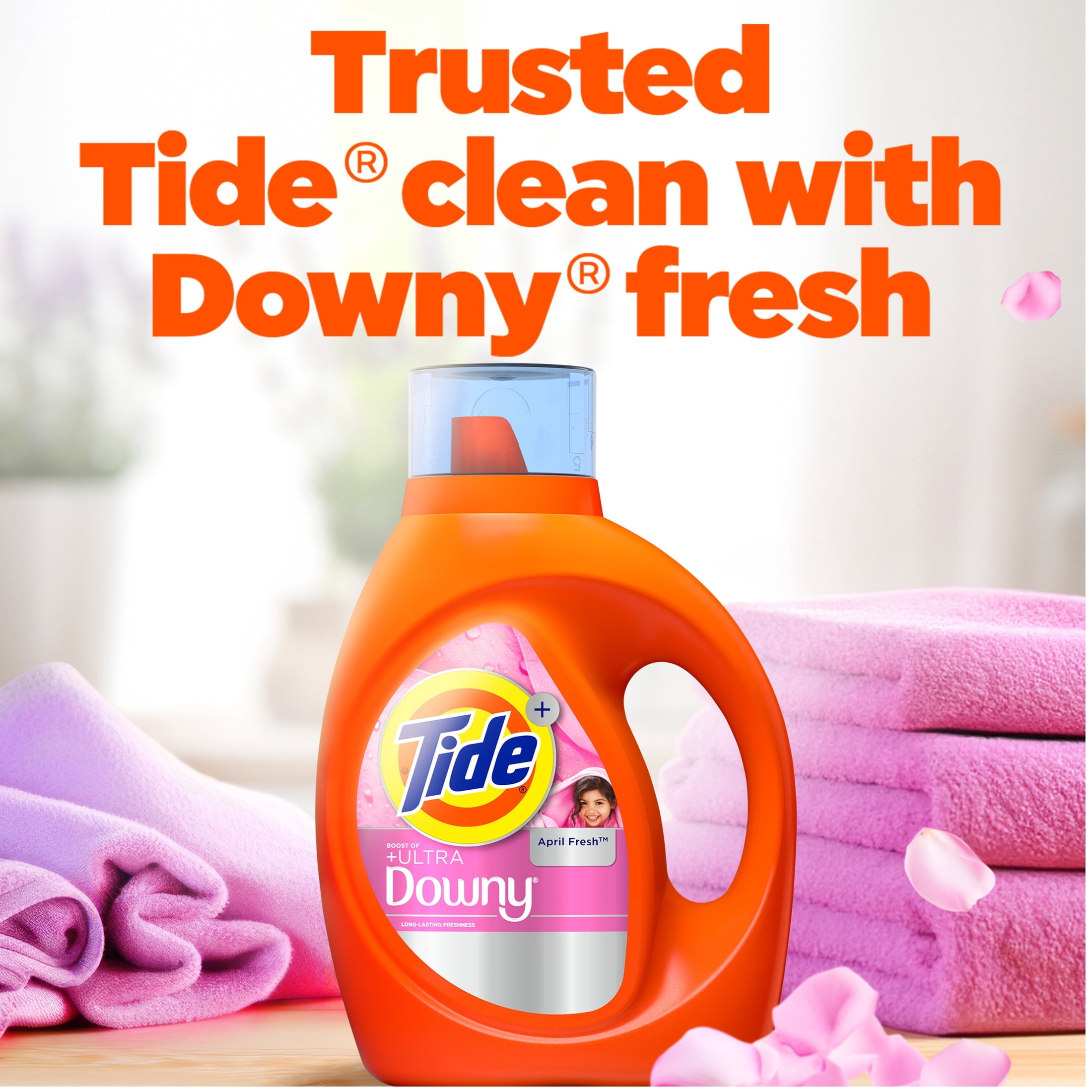 Tide Laundry Detergent Liquid Plus a Boost of Ultra Downy, April Fresh Scent, 117 fl oz, 83 Loads