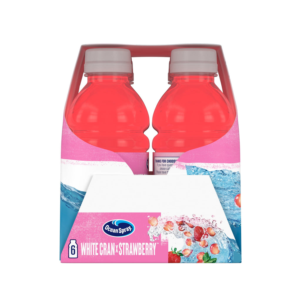 Ocean Spray® White Cranberry -Strawberry Juice Drink, 10 fl oz Bottle, 6 count