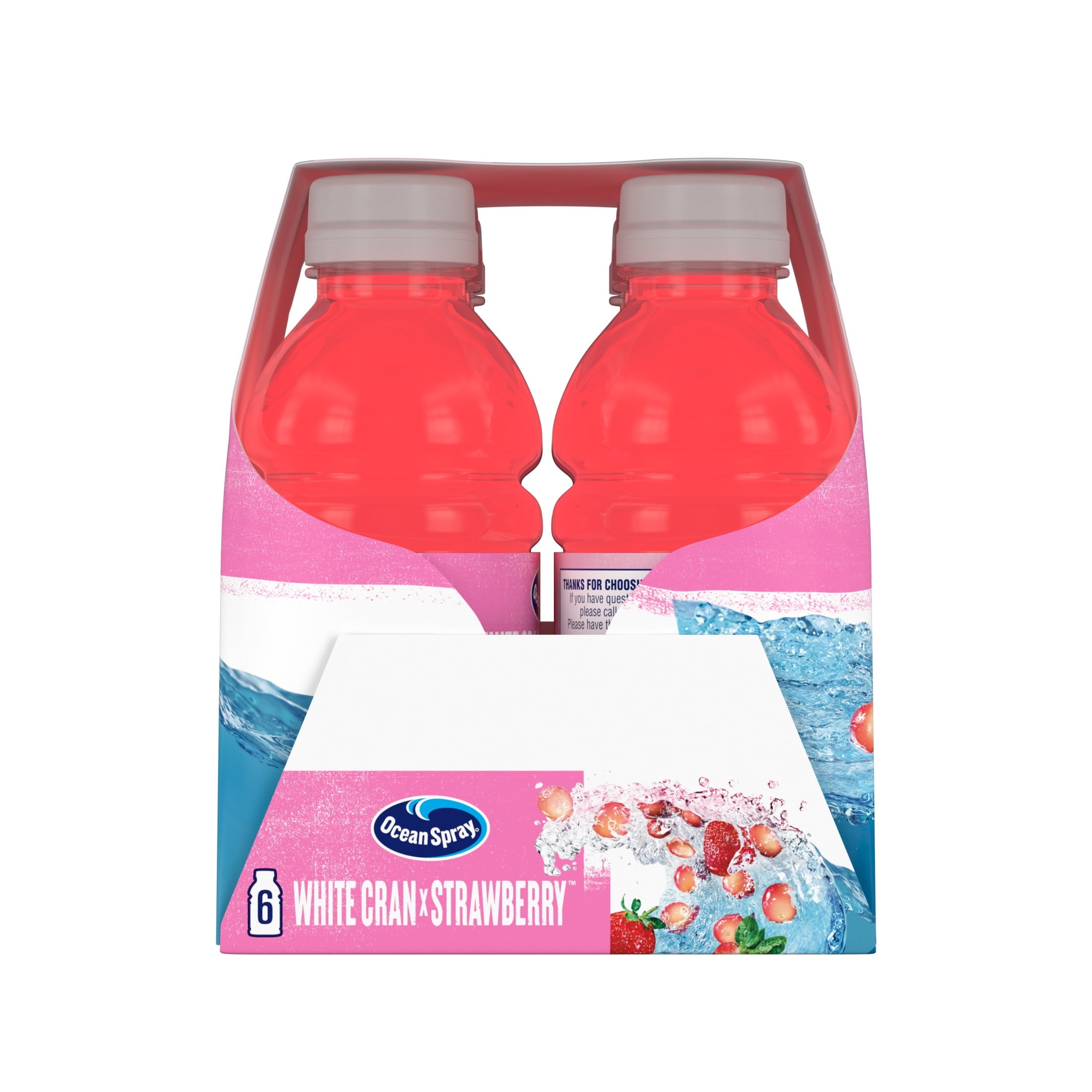 Ocean Spray® White Cranberry -Strawberry Juice Drink, 10 fl oz Bottle, 6 count