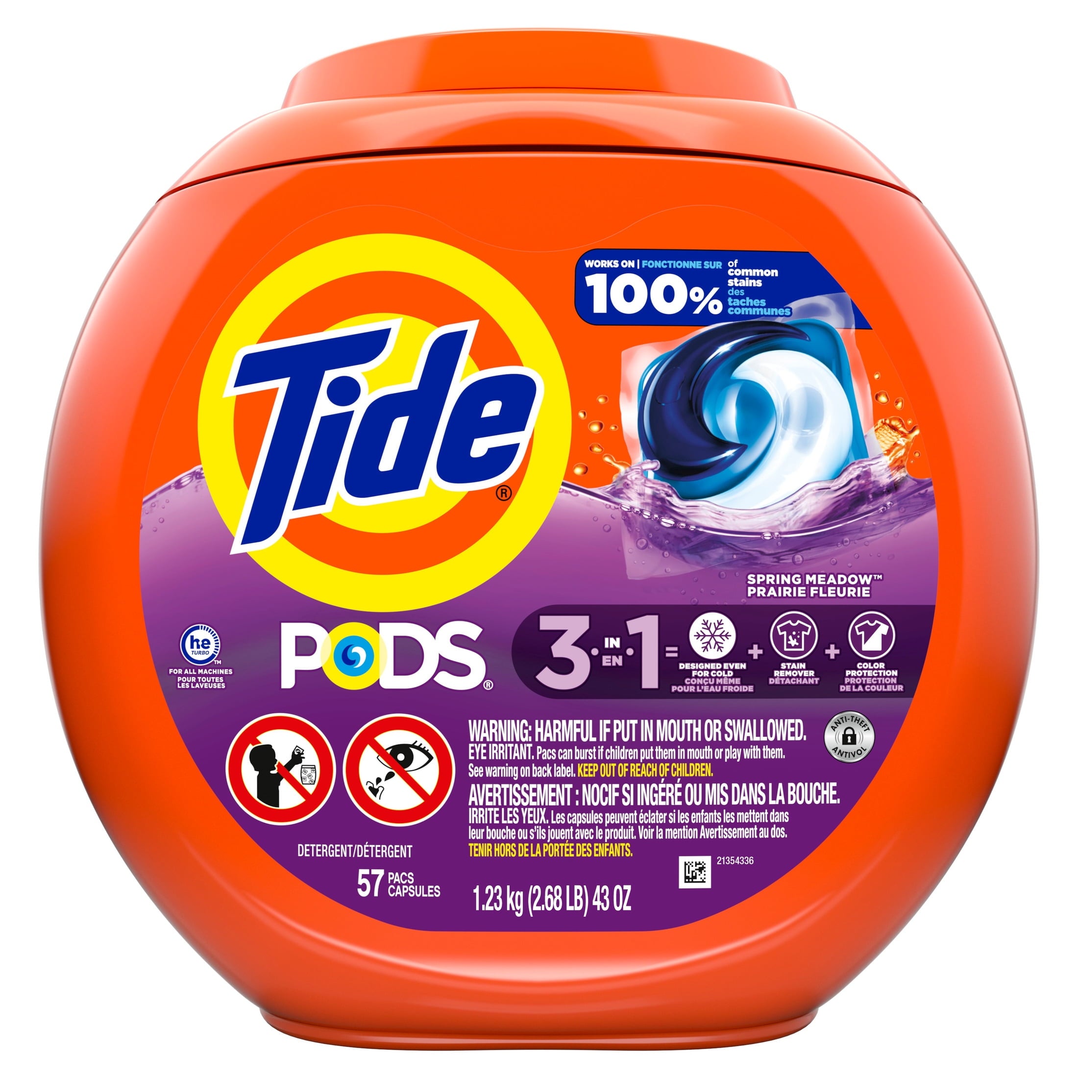Tide PODS Laundry Detergent Soap Pacs, Spring Meadow Scent, 76 Count
